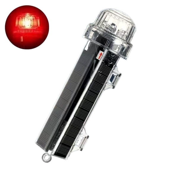 Solar Marine Flashing Lights, Solar-Powered Fishing Net Marker Lights, 1800mAh Navigation Lights for Vessels, Waterproof Emergency Signals for Fishing Nets, Buoys & Boats