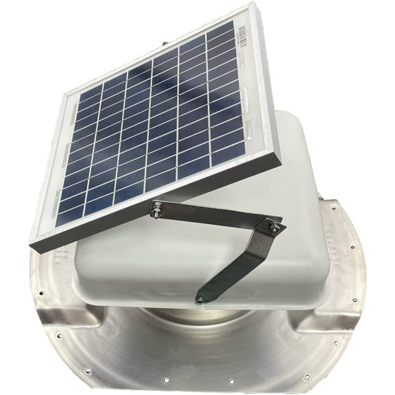 Solar Mega RoofBlaster for Conex Shipping Containers for 6.5" ribs-White (adjustabled) | Solar-powered Vent Fa