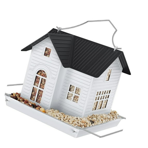 Solar Metal Bird Feeder With Auto-Cleaning Drain, LED Lighting ...