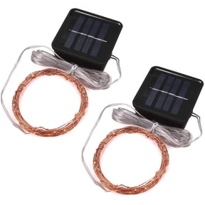 Solar Mini Teeny Tiny Lights,Starry String Light for Garden Fairy,Tree,Railing,Arbor,Fence,16 Feet 50LEDs,2 Pack,Warm White
