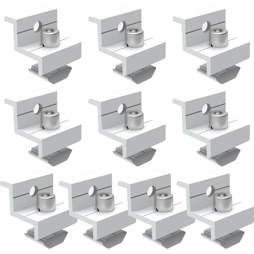 Solar Module Holder End Medium Clamp 30-35MM Kit Solar Panel Bracket ...
