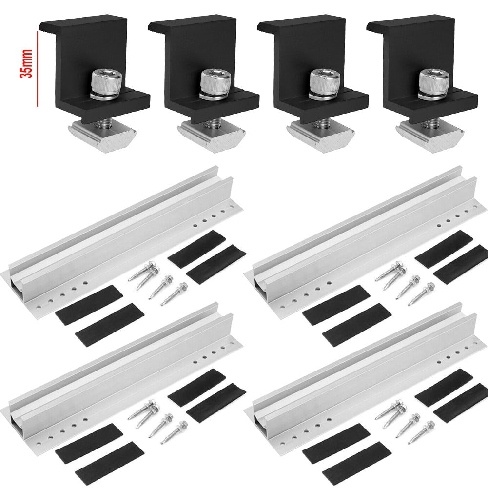 Solar Modules PV Bracket Trapezoidal Sheet Flat Roof Aluminium Mounting