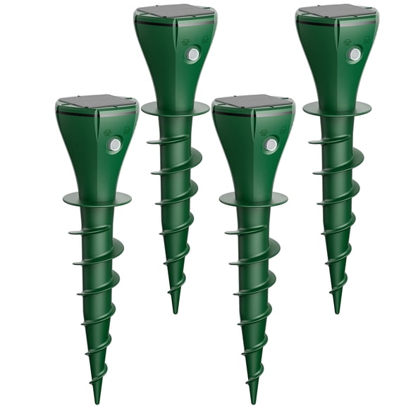 Solar Mole Repellent, 4 Pack Waterproof Ultrasonic Animal Repellent, Gopher Repellent for Outdoor Using, Yard Lawns