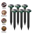 thumbnail image 1 of Solar Mole Repellent, 6 Pack Ultrasonic Gopher Repeller – Waterproof Outdoor Pest Control for Lawn, Garden, Yard, Vole, Chipmunk, Groundhog, Snake, 1 of 9
