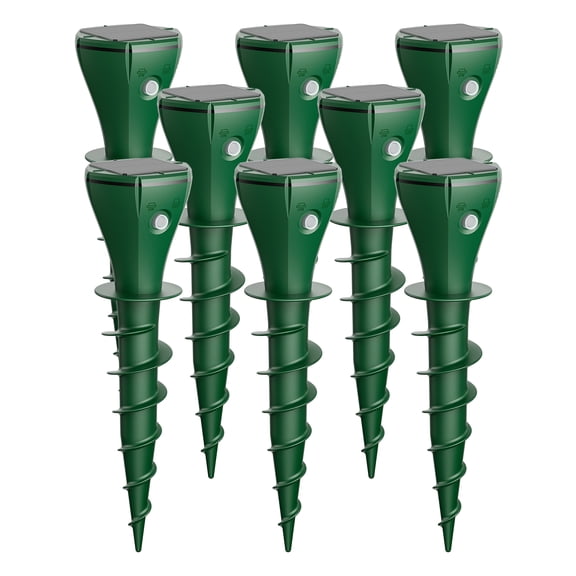 Solar Mole Repellent, 8 Pack Waterproof Ultrasonic Animal Repellent, Gopher Repellent for Outdoor Using, Yard Lawns