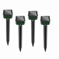 thumbnail image 1 of Solar Mole Repellent Ultrasonic 4 Pack Outdoor Powered Sonic Deterrent - Mole Stopper Scare Vole for Lawn Garden & Yard Home - Groundhog Repeller Snake Rodent Gopher Spikes Chaser Pest Control, 1 of 5