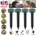 thumbnail image 1 of Solar Mole Repellent, Ultrasonic & Solar Powered Gopher Repellent, Waterproof Sonic Groundhog Repeller Rodent Gopher Deterrent Vole Chaser for Outdoor Use (4 Pack), 1 of 8