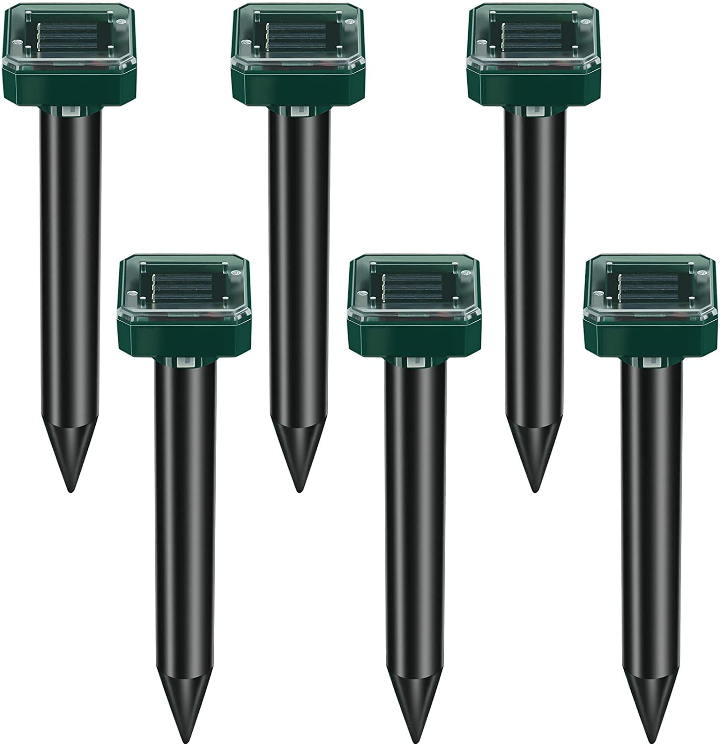 Solar Mole and Groundhog Repellent Stakes Sonic Vole Repeller Gopher ...