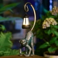 Solar Monkey Satues MMF7 Garden Decor Outside Decorations Balcony Porch Lawn Patio Yard Art