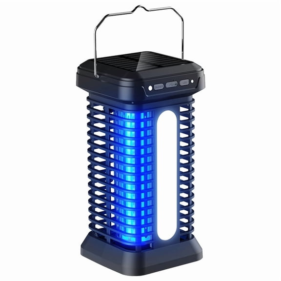 Outdoor solar induction wall light, integrating fly trap and emergency lighting, easy to install, ultraviolet 365nm wavelength, effectively traps phototactic insects.