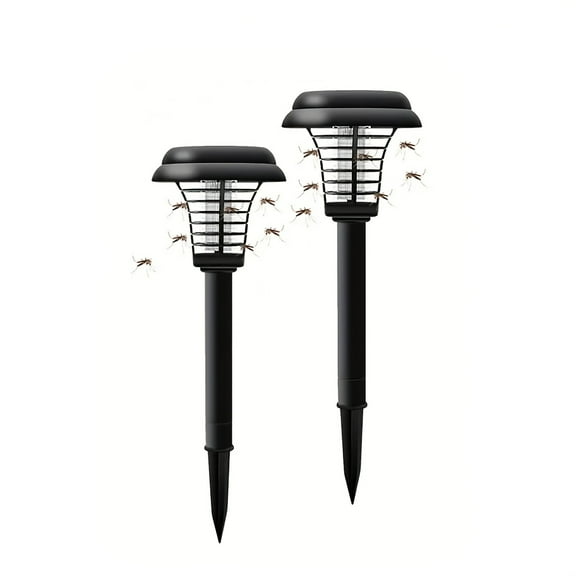 Solar Mosquito Killer Lamp, Outdoor Bug Zapper with Dual Mode LED Light, Solar Charging, 2-in-1 Insect Killer for Garden, Patio, Camping (No Electricity Needed)