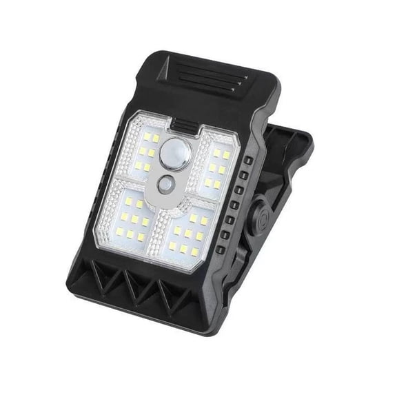 Solar Motion Clip Light - Portable Outdoor LED Security Light, 3 Modes, Waterproof, 8-12hr Battery, Ideal for Camping, Yard, Fence, Garage