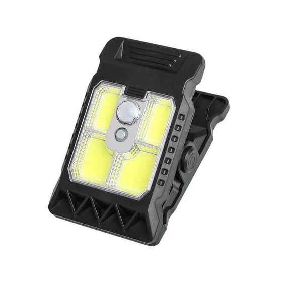 Solar Motion Clip Light - Portable Outdoor LED Security Light, 3 Modes, Waterproof, Rechargeable for Camping, Yard, Fence, Garage