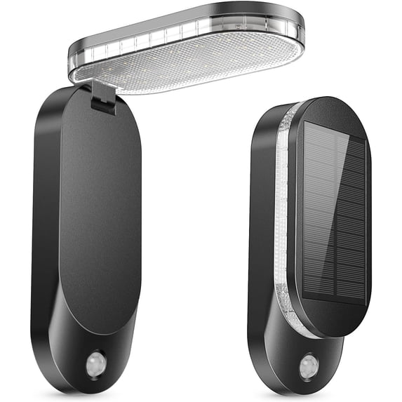 Solar Motion Lights Outdoor, 2 Pack Super Bright Foldable Security Solar Outdoor Lights, Waterproof 2 Modes Wireless Motion Sensor Solar Lights for Outside Garden Front Door Yard, Warm White
