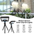 thumbnail image 1 of Merryhome 2Pcs Solar Motion Sensor Lights Outdoor,Solar Flood Lights Outdoor,USB & Solar Powered,3 Modes&92 LEDs,IP65 Waterproof Clip on Fence Lights for Garden,Gate,Camping(Warm Light), 1 of 11
