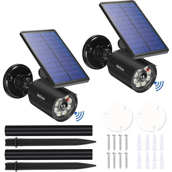 Solar Motion Lights Outdoor Spotlight Sensor Lights IP67 Waterproof 3600mAh Security Light for Front Door,Garage, Driveway, Yard, Deck(2pack)