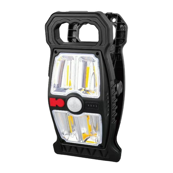 Solar Motion Sensor Clip Light 8.5in Portable Outdoor Camping Wall Lamp Auto On/Off Security Lighting(Black)