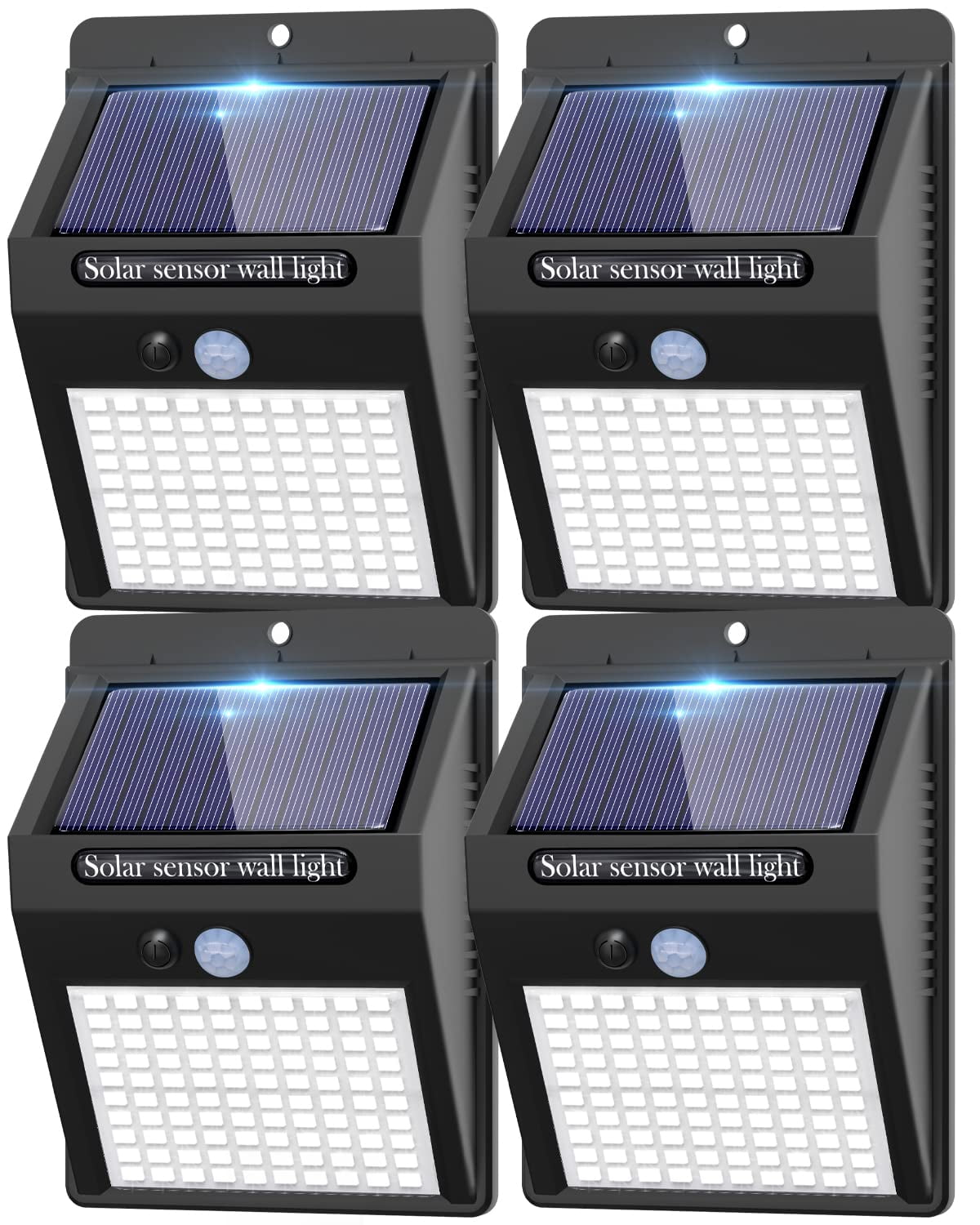 Solar Motion Sensor Flood and Security Light, 4 Count