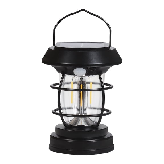 Solar Motion Sensor Lantern - Outdoor LED Hanging Lantern with Auto-Charge/Auto-Light, Dimmable (16 LEDs, 1-Pack)