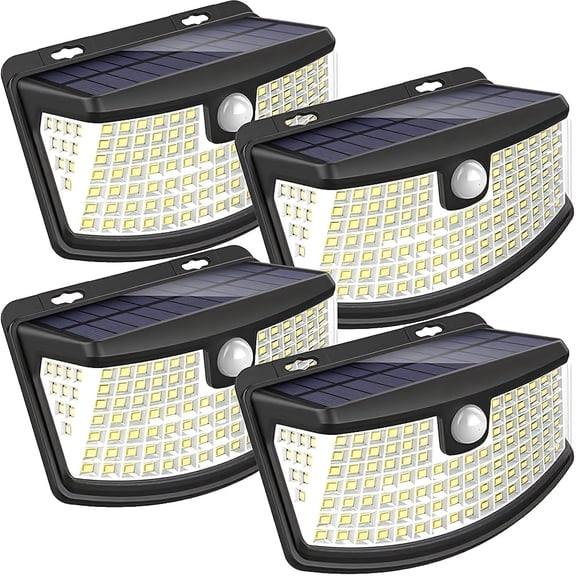 Solar Motion Sensor Lights with 120 LEDs, Waterproof Outdoor Wall Lights