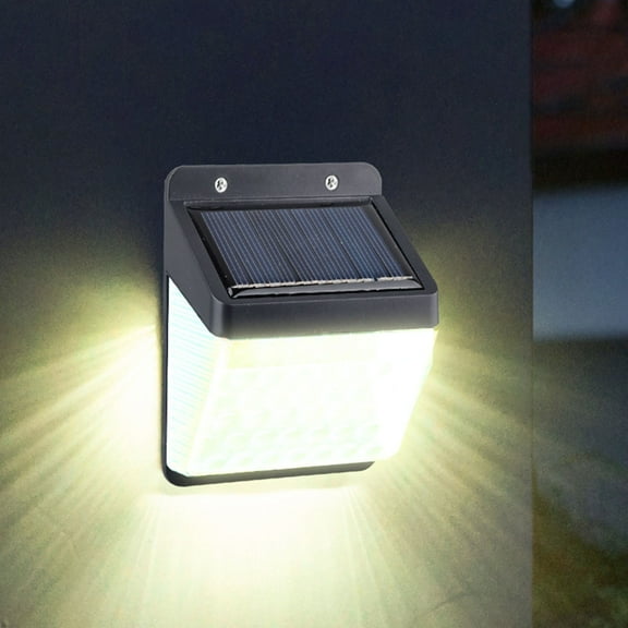 Solar Motion Sensor Outdoor Light,Automatic Dusk To Dawn Wide Angle Illumination Energy Saving Design,Wall Mounted Security Lighting for Yard Driveway Garden Garage Fence Pathway Use-A