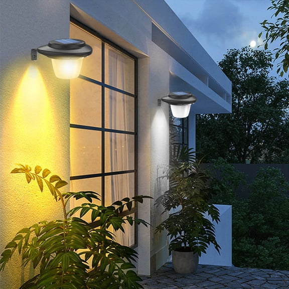 Solar Motion Sensor Outdoor Light with 3 Modes, Super Bright LED Waterproof Wall Light for Front Door, Fence, Yard, Garden, Patio (1 Pack)