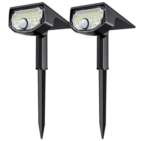 2PCS Landscaping Spot Lights Solar,IP68 Waterproof - 40,000+ Hrs 3 Modes Landscape Lighting for Yard, Garden (White) - Solar Spot Lights Outdoor