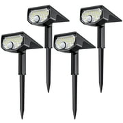 2PCS Landscaping Spot Lights Solar,IP68 Waterproof - 40,000+ Hrs 3 Modes Landscape Lighting for Yard, Garden (White) - Solar Spot Lights Outdoor