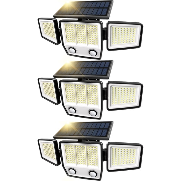 Solar Motion Sensor Outdoor Lights  - 3000LM 3 Modes  Lights Outdoor 270? Illumination IP65  Solar Flood Wall Light for Garden Yard Patio Pathway (Modern, 3)