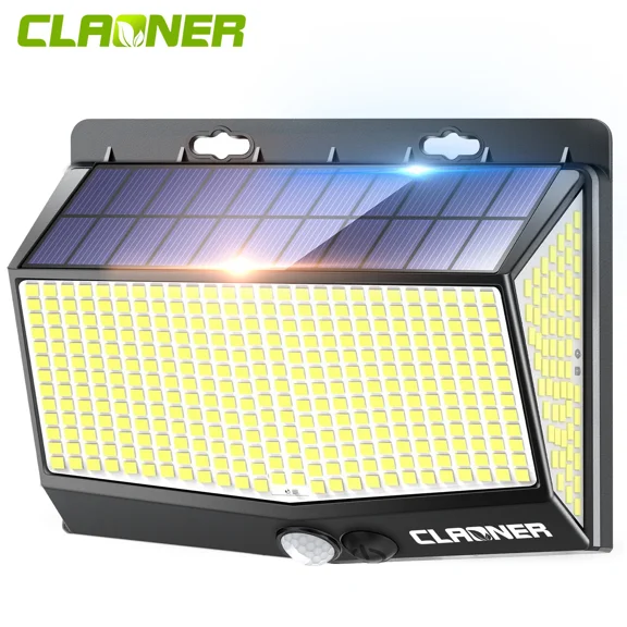 Solar Motion Sensor Outdoor Lights, 468 LED Solar Lights Outdoor Waterproof, 3 Lighting Modes Security Wall Light for Outside Fence Backyard Patio Garden Door Garage