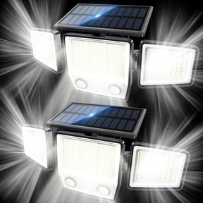Solar Motion Sensor Outdoor Lights - Waterproof 3000LM 3 Modes Security Lights with 270 Illumination IP65 LED Solar Flood Wall Light for Garden Yard Patio Pathway (2 Pack)