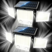 Solar Motion Sensor Outdoor Lights - Waterproof 3000LM 3 Modes Security Lights with 270 Illumination IP65 LED Solar Flood Wall Light for Garden Yard Patio Pathway 2 Pack