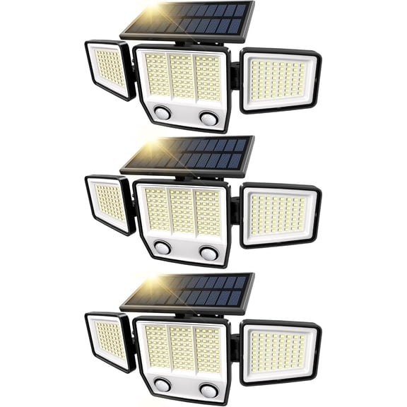 126 LED Outdoor Solar Lights with Motion Sensor and 3 Lighting Modes ...