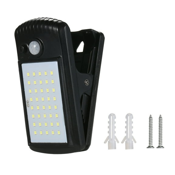 Solar Motion Sensor Outdoor Lights - Waterproof Wireless Clip-On Security Light for Garden, Patio, and Fence