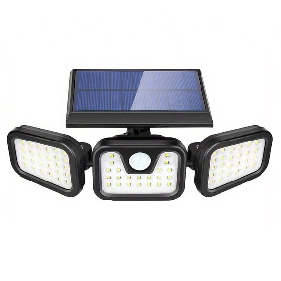 Solar Motion Sensor Security Light - 74 LED Outdoor Solar Floodlight with Adjustable Panels, Waterproof & Energy-Efficient, Ideal for Yard, Garage, Patio, and Driveway