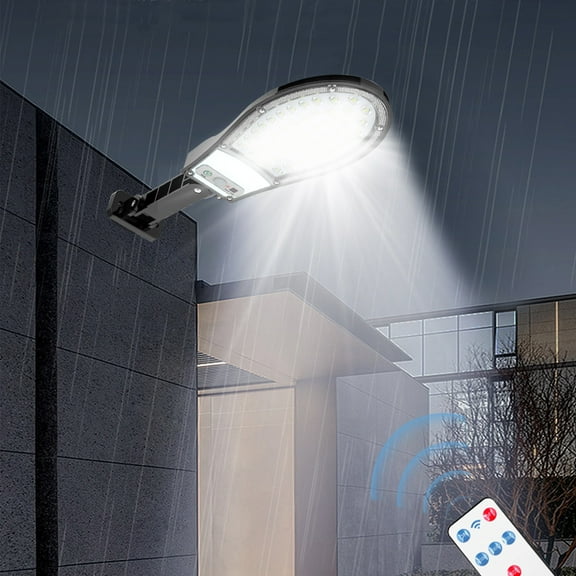 Solar Motion Sensor Security Lights,46 LED Wall Mount Outdoor Lighting,3 Modes IP55 Waterproof Flood Light for Garden Fence,Remote Control Solar Powered Light,120° Detection Angle,Auto On/Off