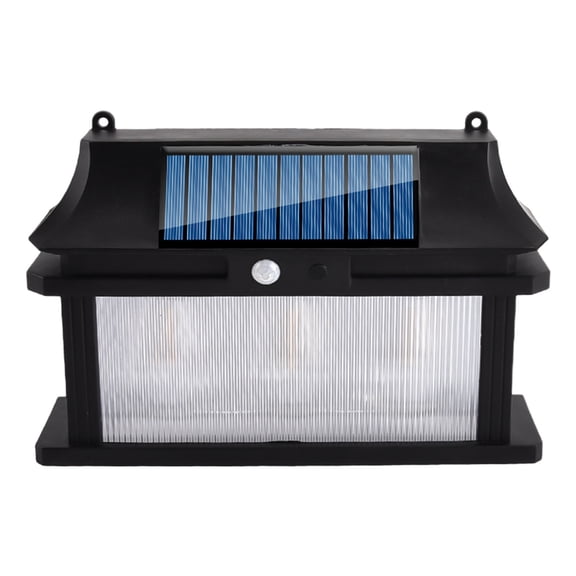 Solar Motion Sensor Wall Light Outdoor Security Lamp, High Brightness LED Solar Powered Flood Lighting With Automatic Dusk To Dawn Function For Yard Garage Driveway Patio Illumination