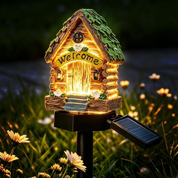 Solar Mushroom Garden Light – Waterproof LED Stake Decor for Patio Planter Yard Use
