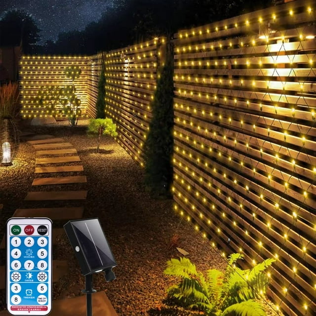 Solar Net Lights, 11.8 x 4.9FT, Solar Powered Garden Tree Lights with