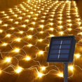 thumbnail image 1 of Solar Net Lights Outdoor Garden, 100LED 1.1M X 1.1M Waterproof 8 Modes Solar Mesh Fairy Icicle String Lights for Backyard Patio Gazebo Fence Lounge Party Decoration, 1 of 9