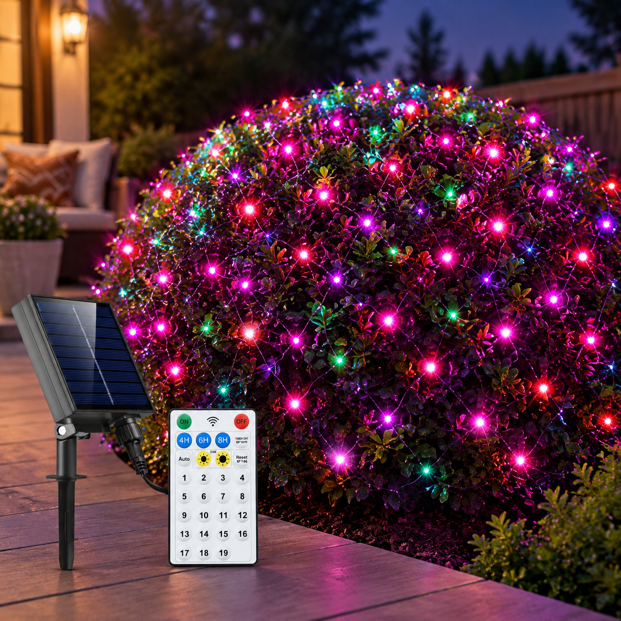 Solar Lighting Set Solar Net Lights Outdoormas Decorations Pink 200led - Walmart.com