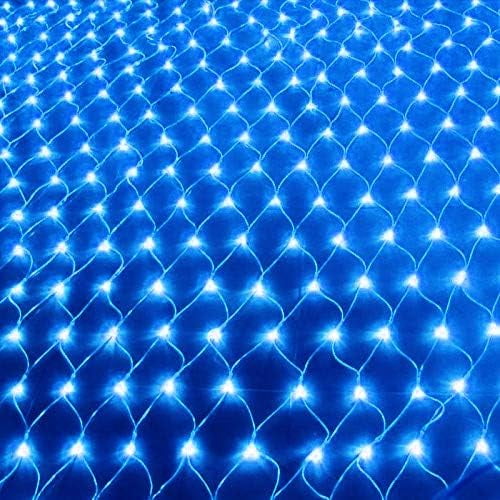 Solar Net String Lights, 1.1mx1.1m 100LED Solar Outdoor String Lights Backyard Patio Net Light Balcony Fence Mesh Fairy Light String Waterproof