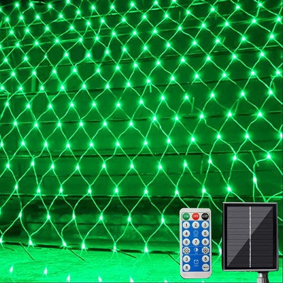 Solar Net String Lights, 1.5mx1.5m 100LED Solar Outdoor String Lights Backyard Patio Net Light Balcony Fence Mesh Fairy Light String Waterproof