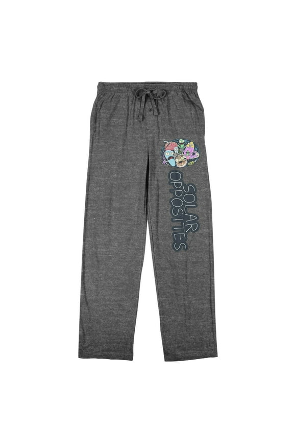 Solar Opposites Series Logo Men's Charcoal Heather Sleep Pants-XL