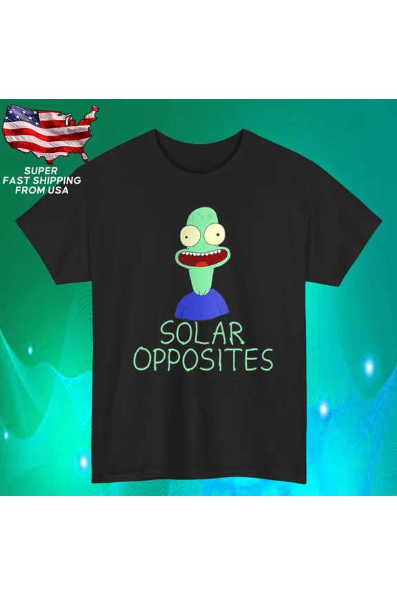 Solar Opposites TV logo Size L black tshirt