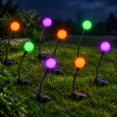 Fire Fly Packing Solar Outdoor Firefly Decorations, Orange Green and Purple, 8 Pack ...