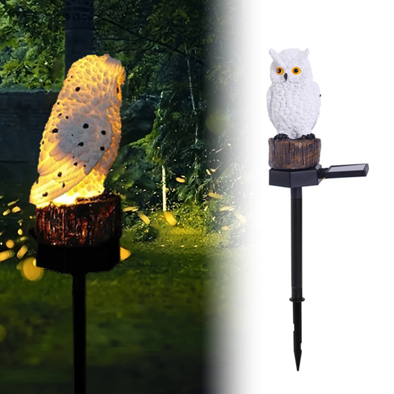 Solar Outdoor Ground Insert Light, Cute Animal Resin Light Stakes Ornaments, Solar Garden Lights Statues Decor, for Yard, Lawn, Pathway, Walkway, Gifts for Housewarming, Animal Lovers