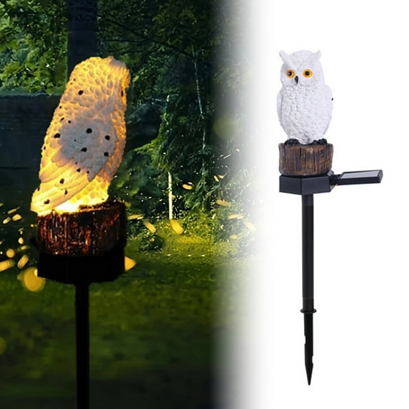 Solar Outdoor Ground Insert Light, Cute Animal Resin Light Stakes Ornaments, Solar Garden Lights Statues Decor, for Yard, Lawn, Pathway, Walkway, Gifts for Housewarming, Animal Lovers