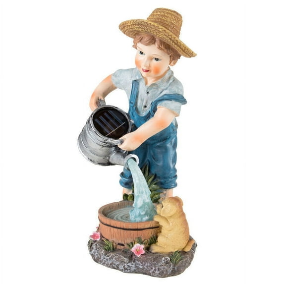 Solar Outdoor LED Light and Battery Operated Statue Garden Patio Decor