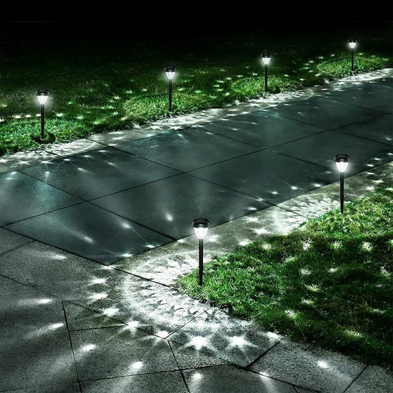 Solar Outdoor Lawn Garden Stake Lights, Waterproof Automatic Dusk-to-Dawn LED Landscape Lighting for Yard Patio Pathway Villa Courtyard Decoration and Outdoor Ambiance
